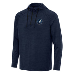 NBA - Minnesota Timberwolves Antigua Spikes Raglan Quarter-Zip Hoodie - Heather Navy