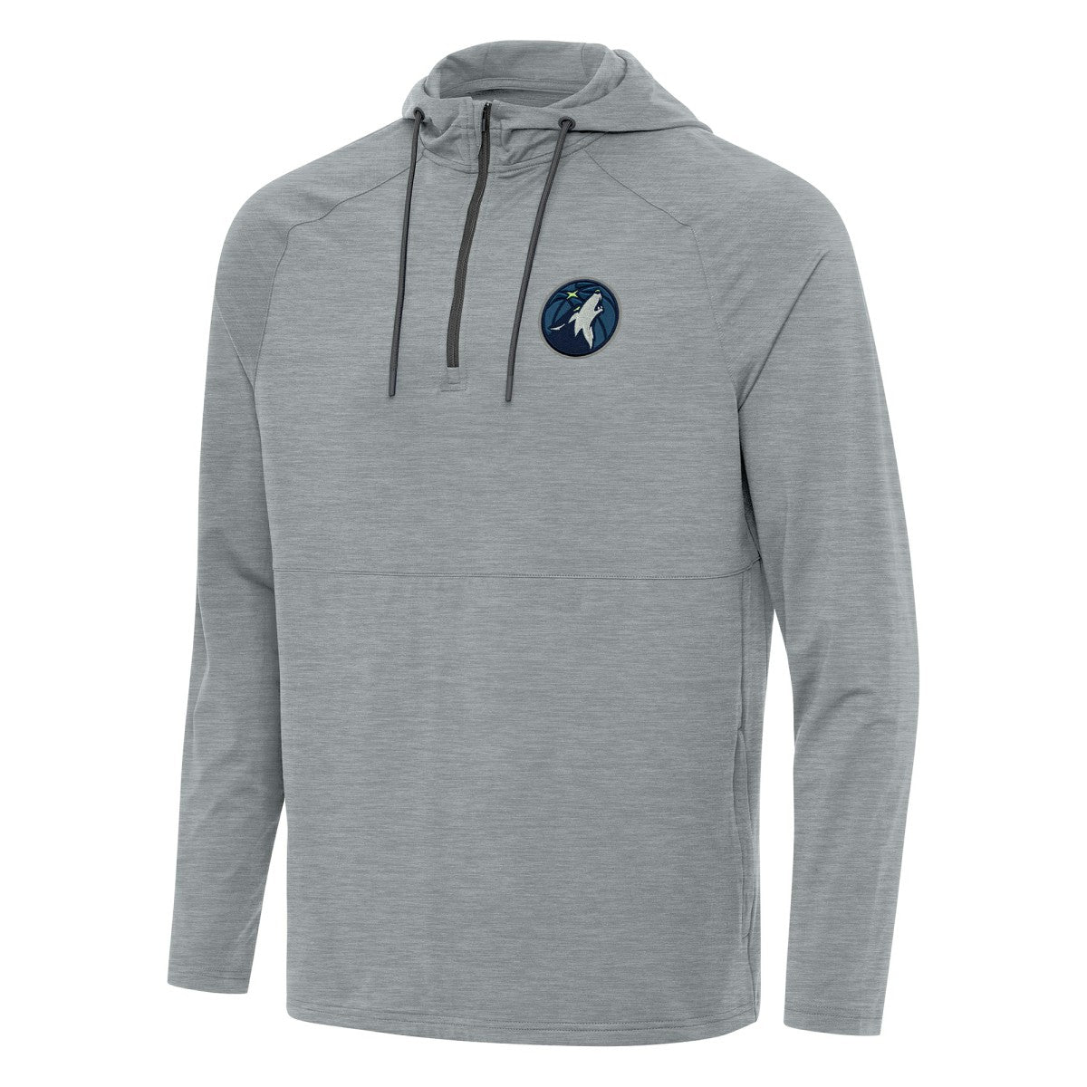 NBA - Minnesota Timberwolves Antigua Spikes Raglan Quarter-Zip Hoodie - Heather Gray