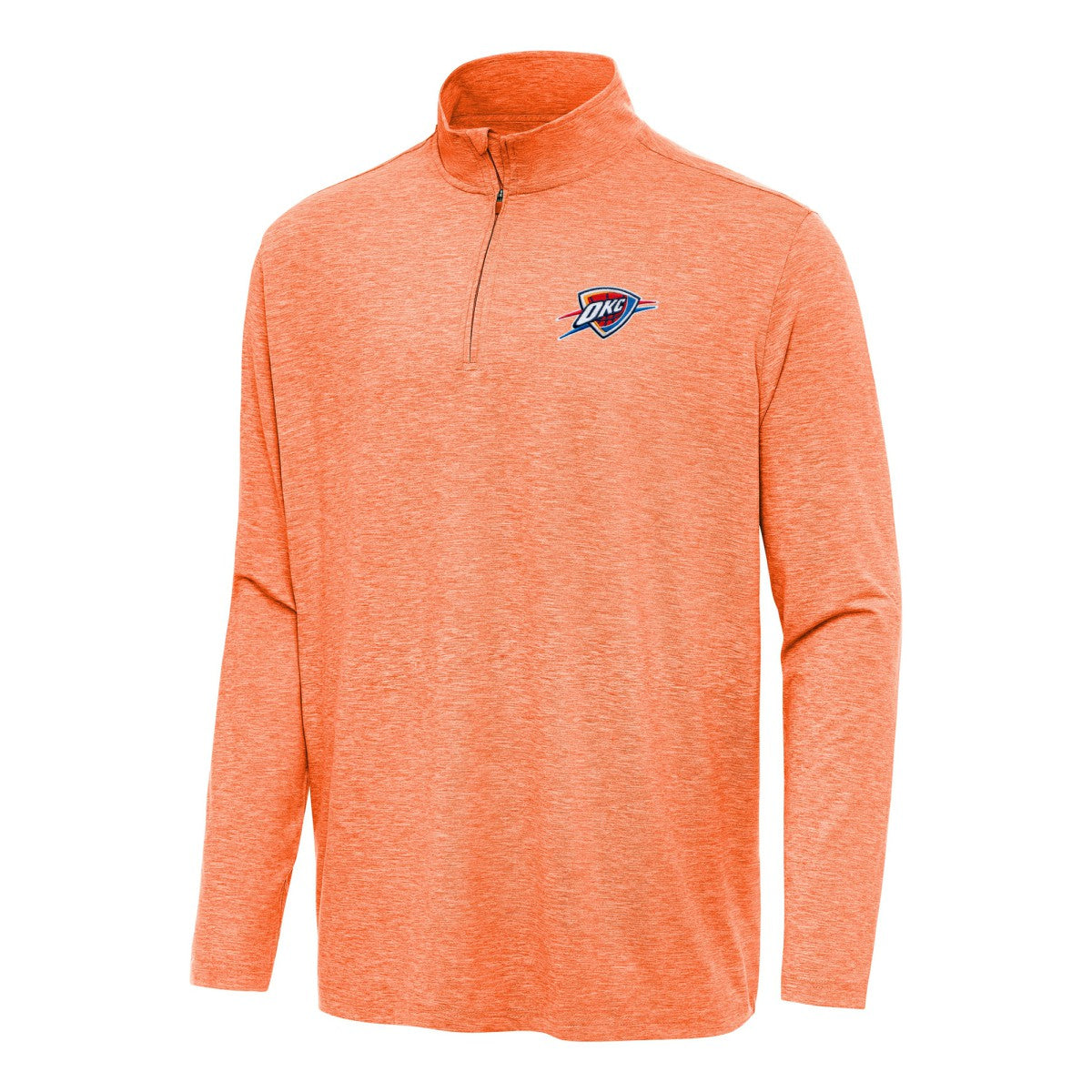 NBA - Oklahoma City Thunder Antigua Hunk Quarter-Zip Top - Heather Orange