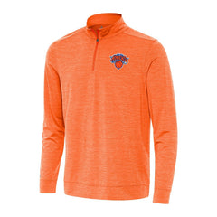 NBA - New York Knicks Antigua Bright Quarter-Zip Top - Heather Orange