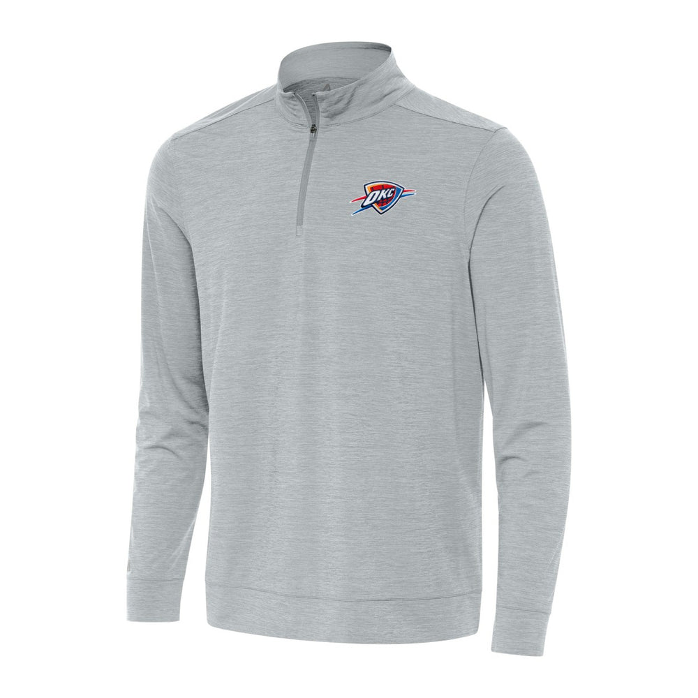 NBA - Oklahoma City Thunder Antigua Bright Quarter-Zip Top - Heather Gray