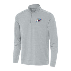 NBA - Oklahoma City Thunder Antigua Bright Quarter-Zip Top - Heather Gray