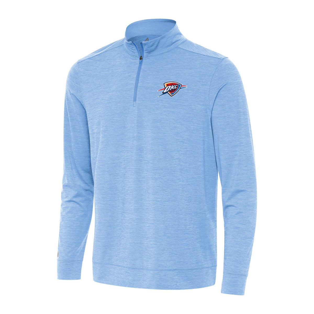 NBA - Oklahoma City Thunder Antigua Bright Quarter-Zip Top - Heather Powder Blue
