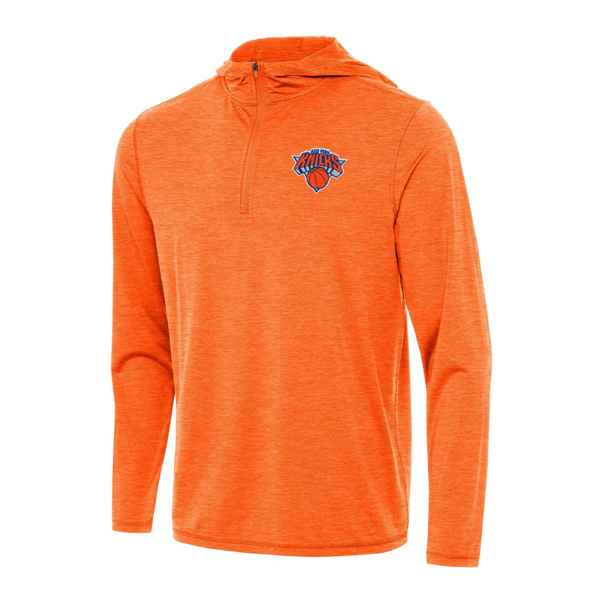 NBA - New York Knicks Antigua Tidy Quarter-Zip Hoodie - Heather Orange