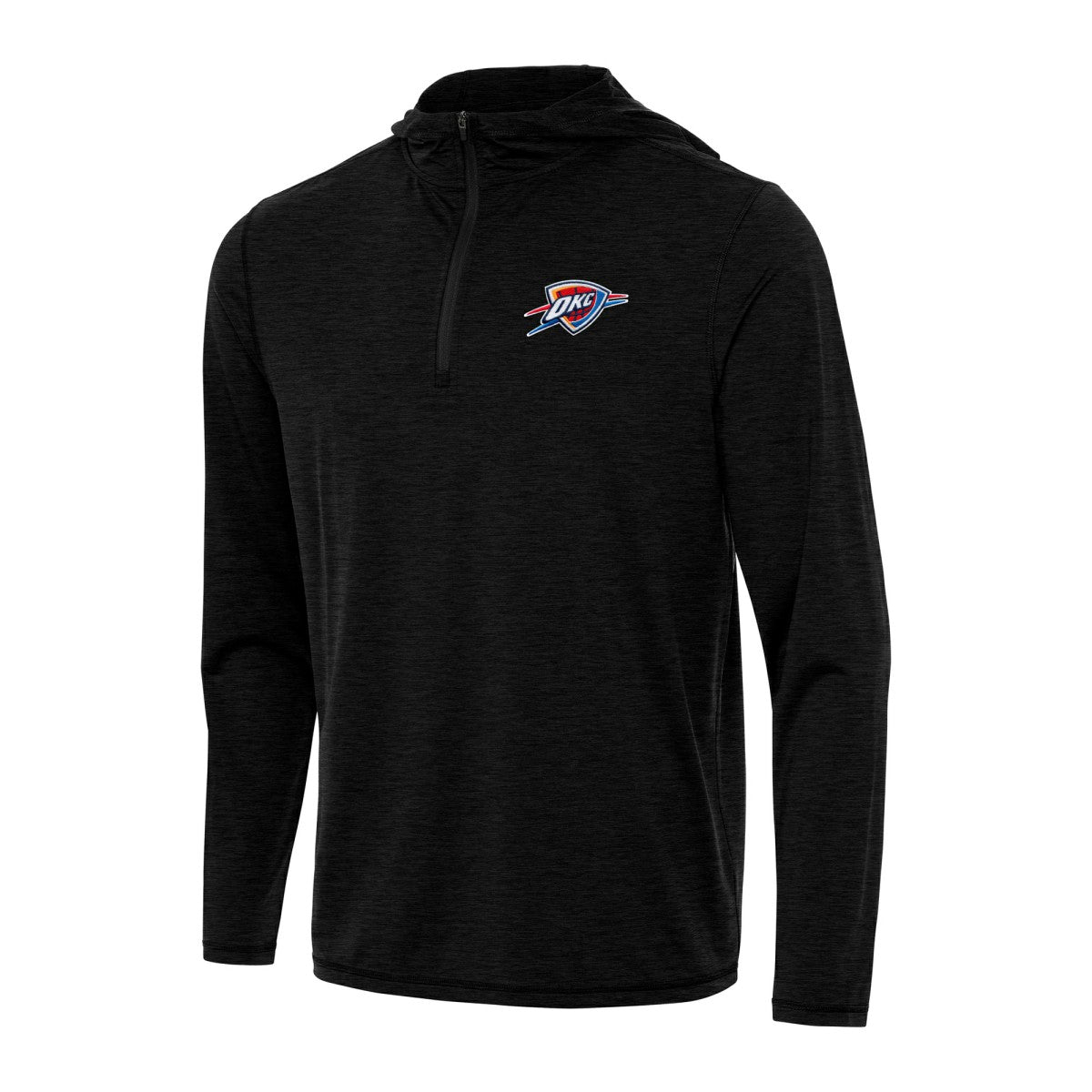 NBA - Oklahoma City Thunder Antigua Tidy Quarter-Zip Hoodie - Heather Black