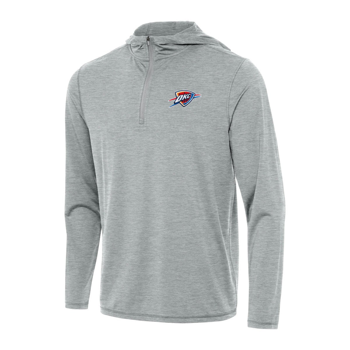 NBA - Oklahoma City Thunder Antigua Tidy Quarter-Zip Hoodie - Heather Gray