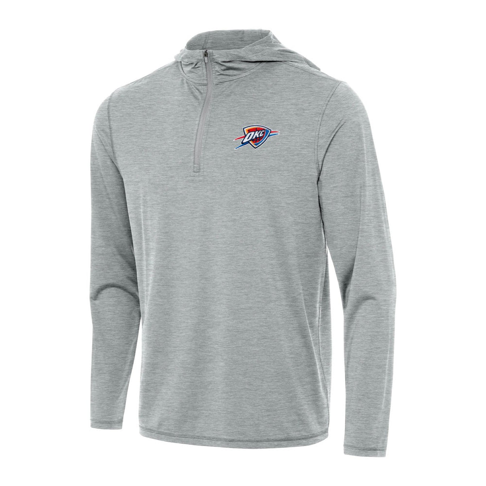 NBA - Oklahoma City Thunder Antigua Tidy Quarter-Zip Hoodie - Heather Gray