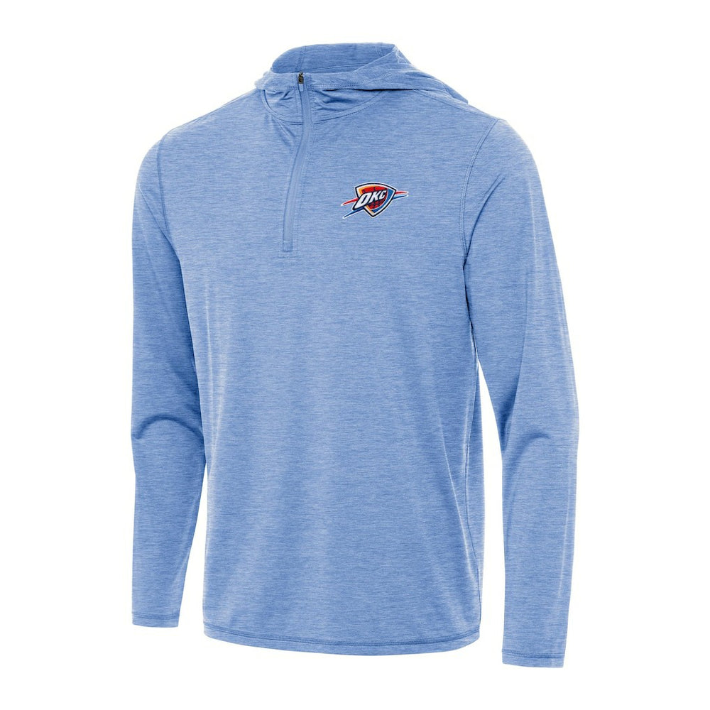 NBA - Oklahoma City Thunder Antigua Tidy Quarter-Zip Hoodie - Heather Powder Blue
