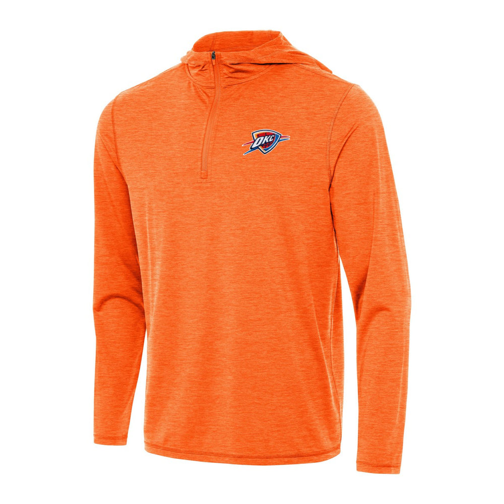 NBA - Oklahoma City Thunder Antigua Tidy Quarter-Zip Hoodie - Heather Orange