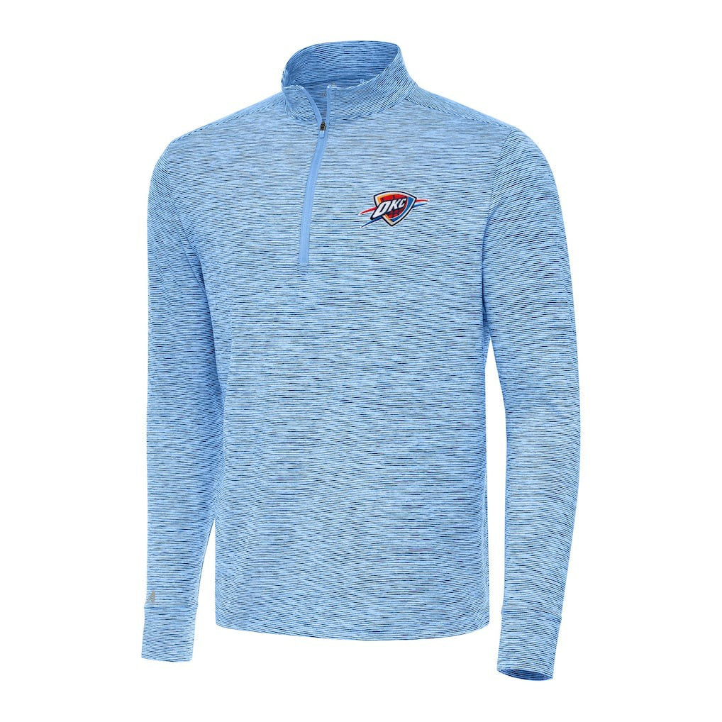 NBA - Oklahoma City Thunder Antigua Cause Quarter-Zip Top - Heather Powder Blue