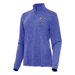 NBA - Oklahoma City Thunder Antigua Women's Mentor Quarter-Zip Mock Long Sleeve Top - Heather Royal