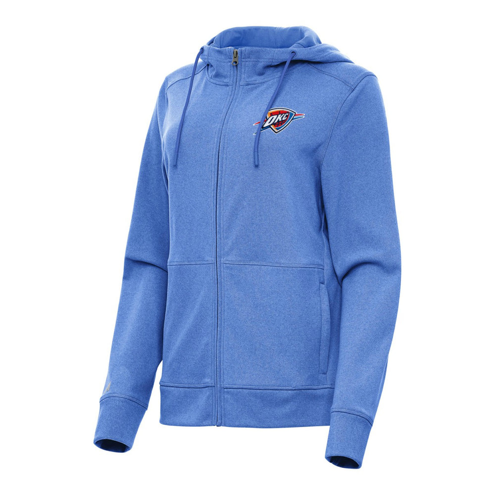 NBA - Oklahoma City Thunder Antigua Women's Seeker Full-Zip Hoodie Jacket - Heather Blue