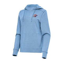 NBA - Oklahoma City Thunder Antigua Women's Justice Pullover Hoodie - Heather Powder Blue