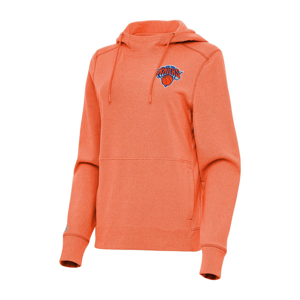 NBA - New York Knicks Antigua Women's Justice Pullover Hoodie - Heather Orange
