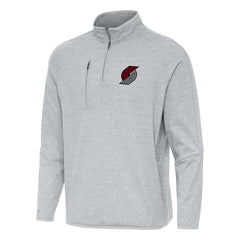 NBA - Portland Trail Blazers Antigua Certain Quarter-Zip Tri-Blend Sweatshirt - Heather Gray