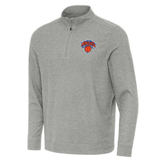 NBA - New York Knicks Antigua Subtle Quarter-Zip Sweatshirt - Heather Gray