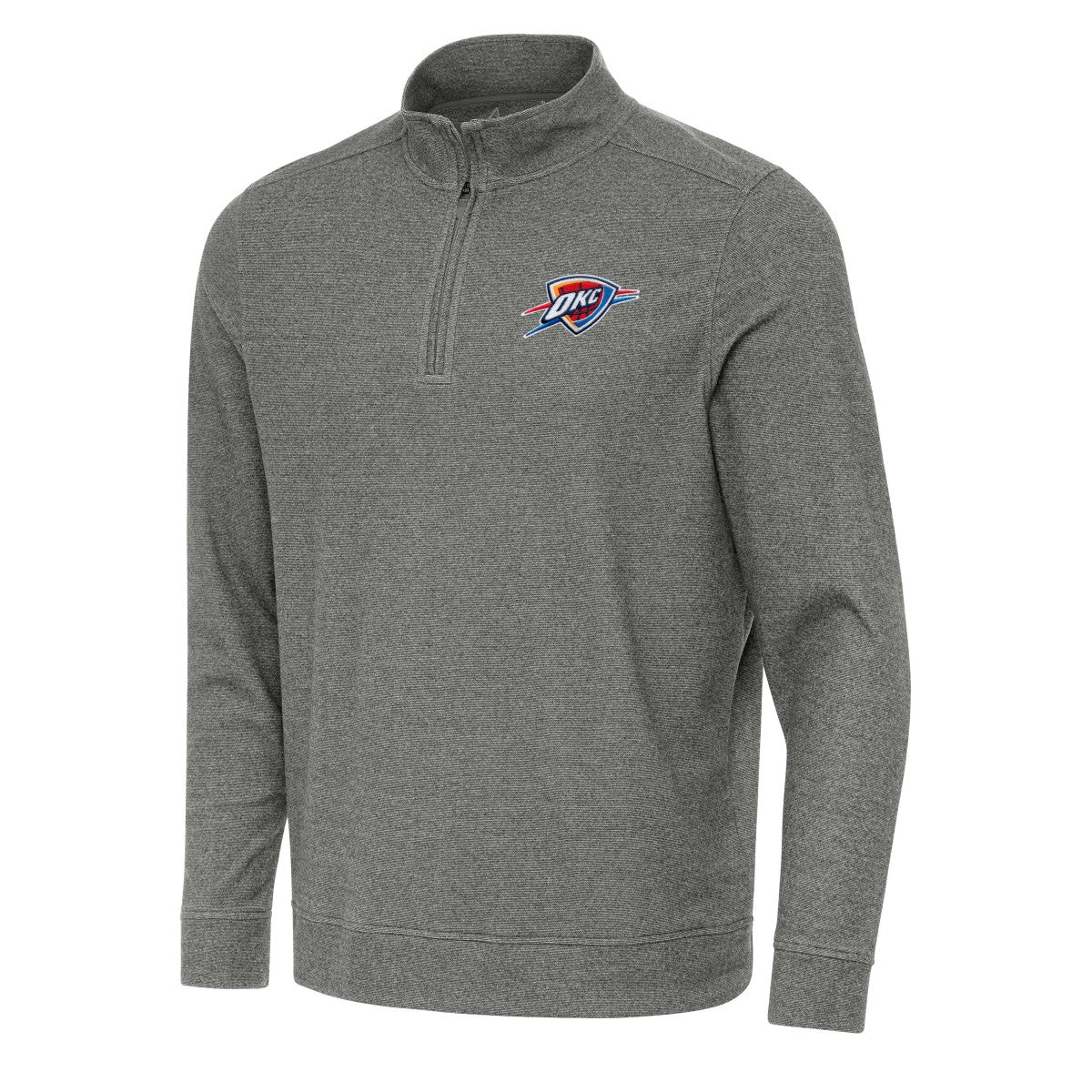 NBA - Oklahoma City Thunder Antigua Subtle Quarter-Zip Sweatshirt - Heather Black