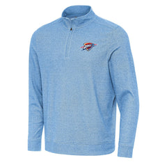 NBA - Oklahoma City Thunder Antigua Subtle Quarter-Zip Sweatshirt - Heather Powder Blue