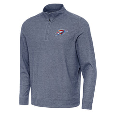 NBA - Oklahoma City Thunder Antigua Subtle Quarter-Zip Sweatshirt - Heather Navy
