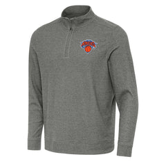 NBA - New York Knicks Antigua Subtle Quarter-Zip Sweatshirt - Heather Black