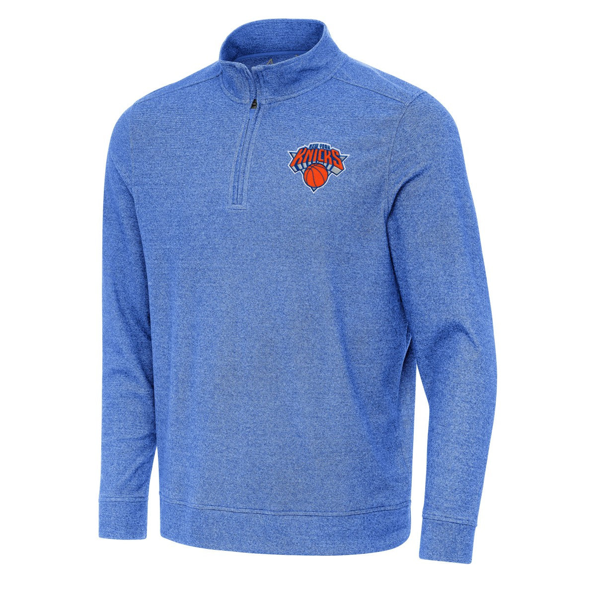 NBA - New York Knicks Antigua Subtle Quarter-Zip Sweatshirt - Heather Royal