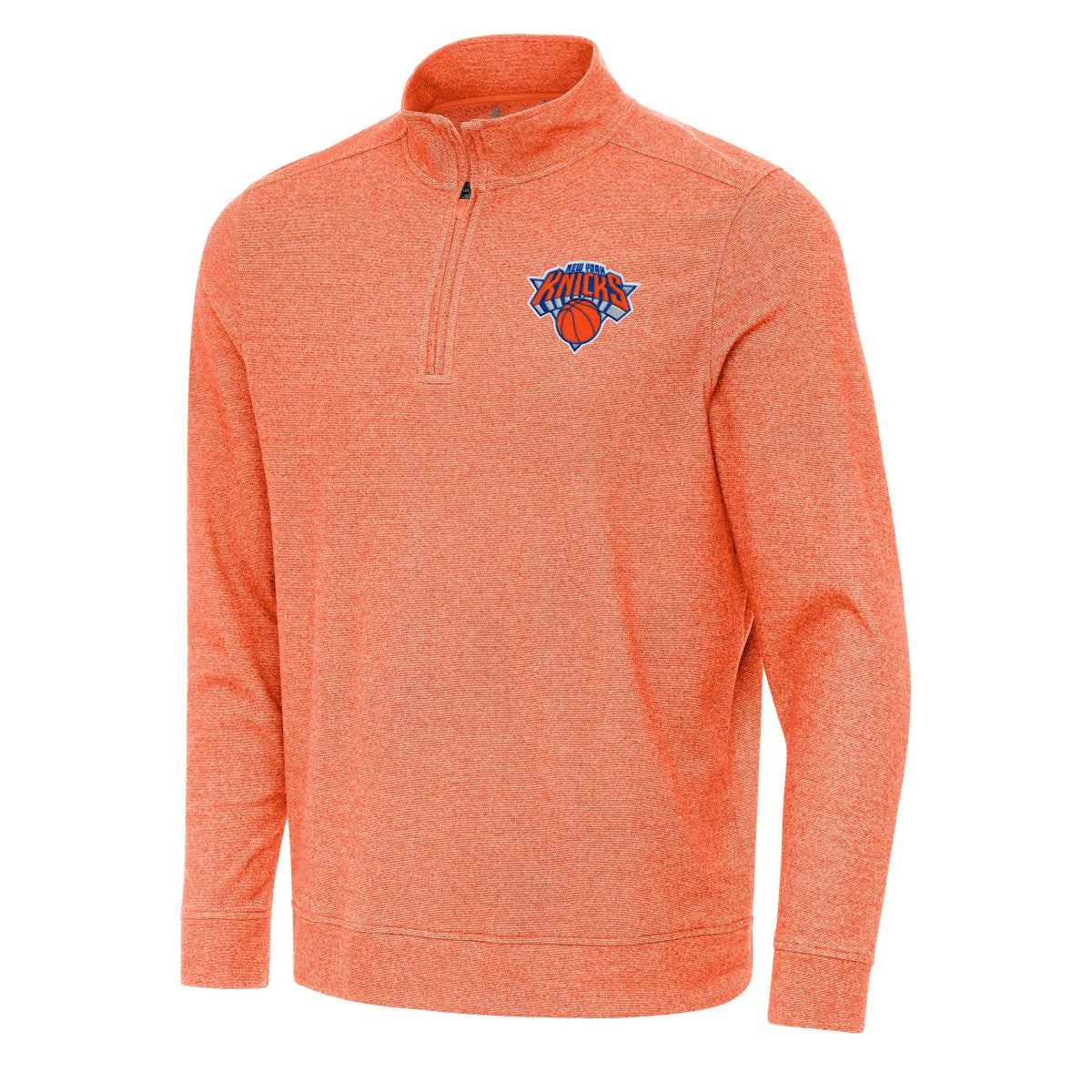 NBA - New York Knicks Antigua Subtle Quarter-Zip Sweatshirt - Heather Orange