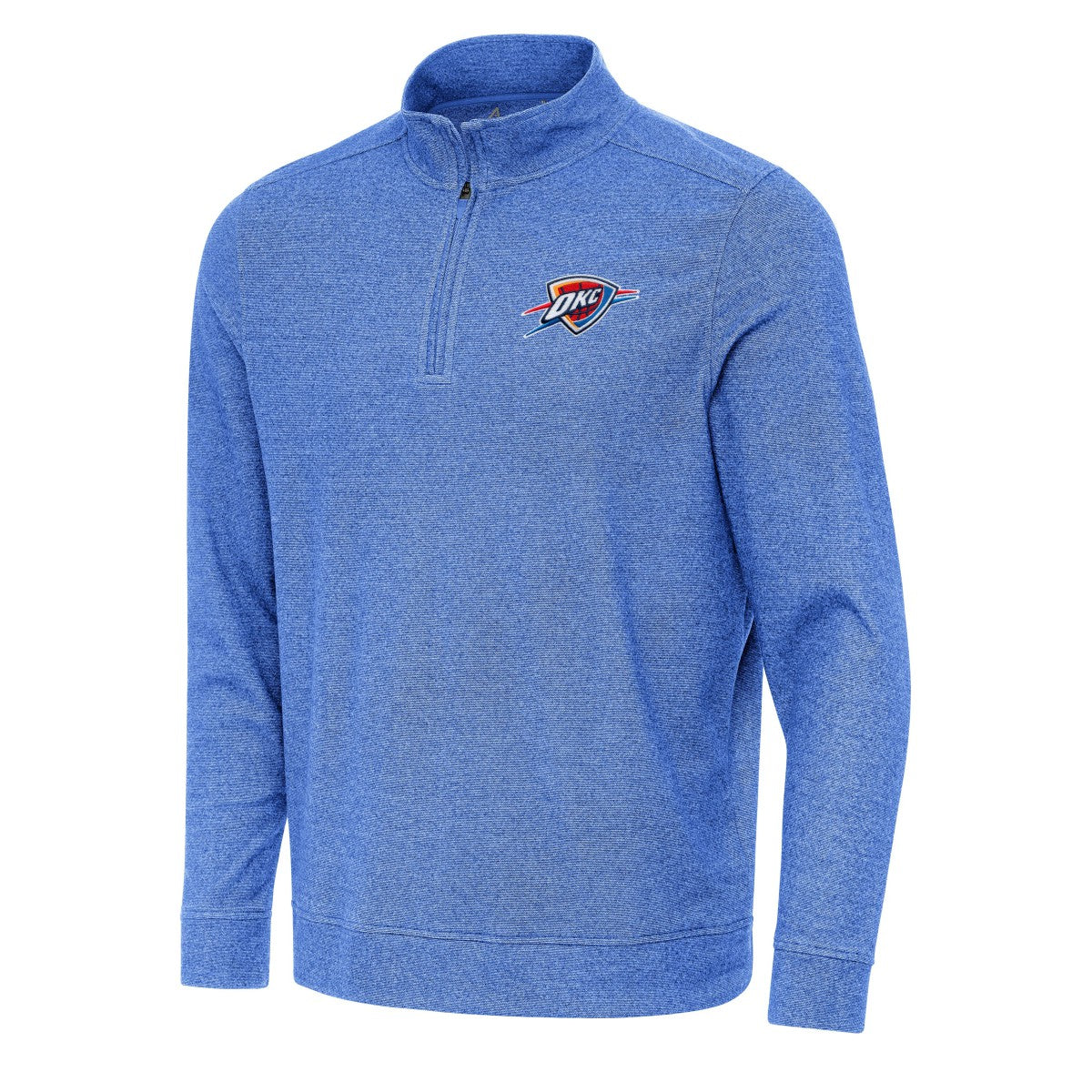NBA - Oklahoma City Thunder Antigua Subtle Quarter-Zip Sweatshirt - Heather Royal