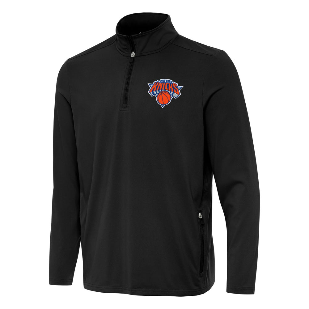 NBA - New York Knicks Antigua Perilous Quarter-Zip Sweatshirt - Black