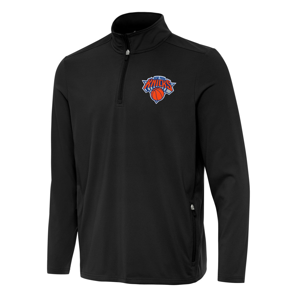 NBA - New York Knicks Antigua Perilous Quarter-Zip Sweatshirt - Black