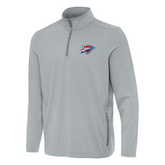 NBA - Oklahoma City Thunder Antigua Perilous Quarter-Zip Sweatshirt - Gray