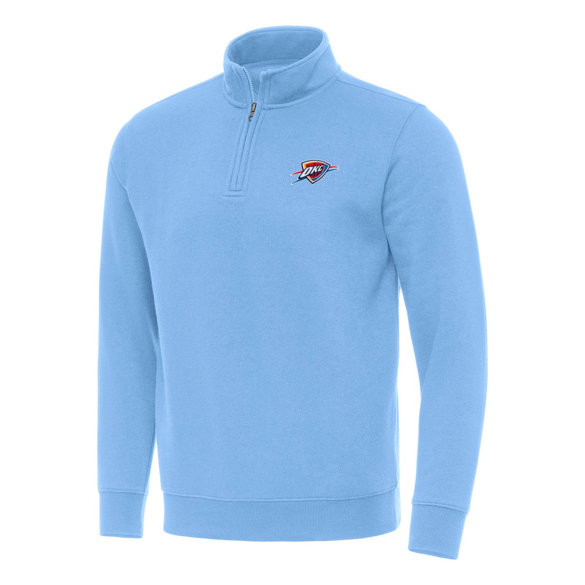 NBA - Oklahoma City Thunder Antigua Victory Quarter-Zip Mock Sweatshirt - Powder Blue