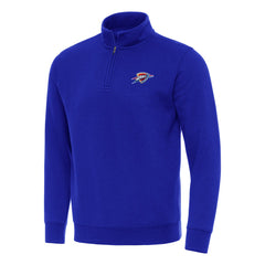 NBA - Oklahoma City Thunder Antigua Victory Quarter-Zip Mock Sweatshirt - Royal