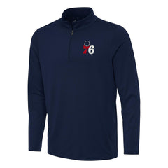 NBA - Philadelphia 76ers Antigua Reprocess Quarter-Zip Top - Navy