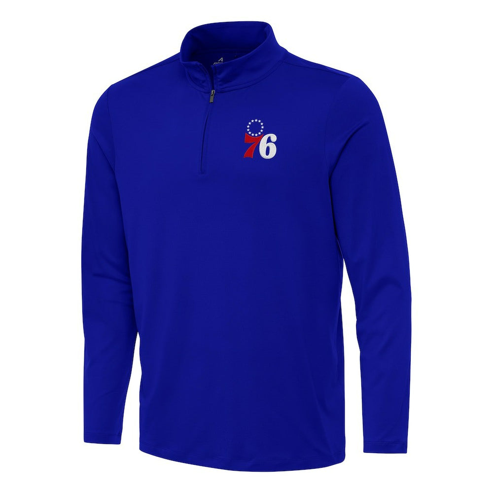 NBA - Philadelphia 76ers Antigua Reprocess Quarter-Zip Top - Royal