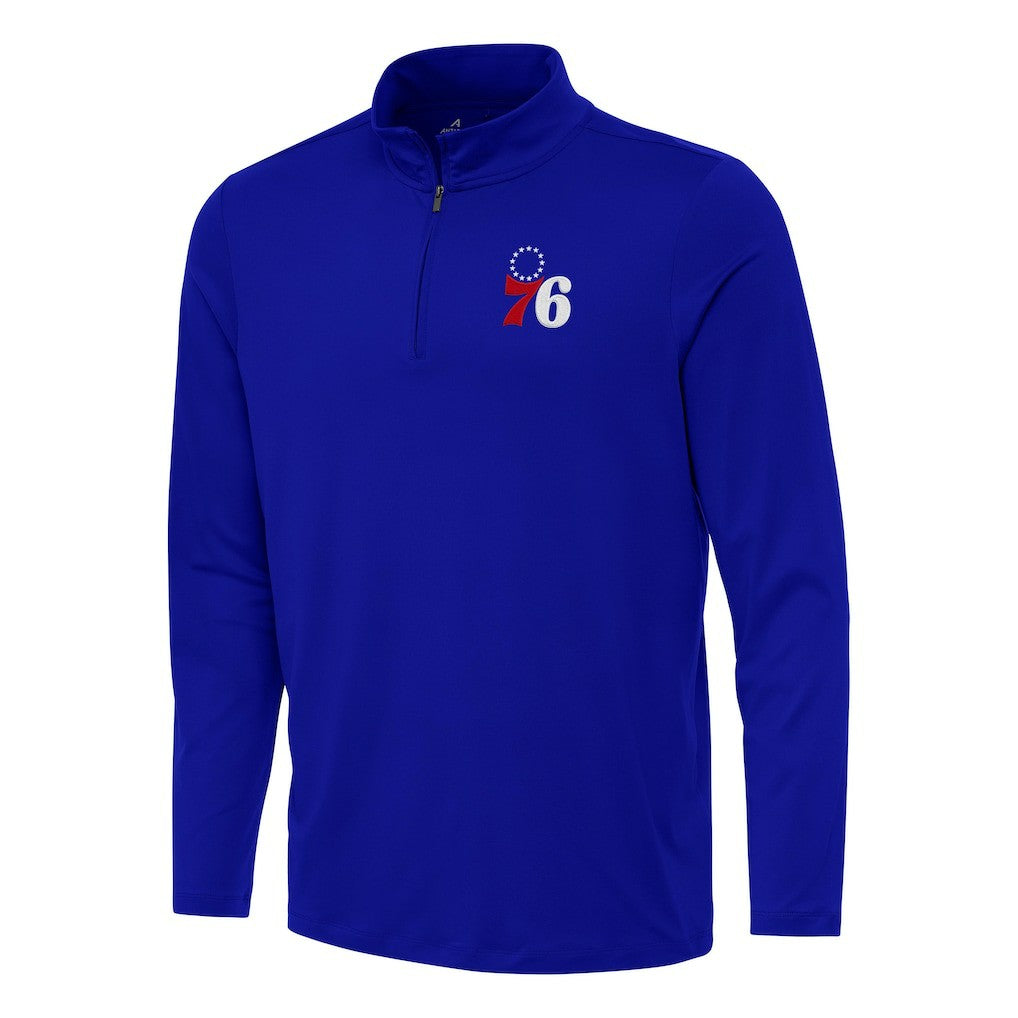 NBA - Philadelphia 76ers Antigua Reprocess Quarter-Zip Top - Royal