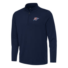 NBA - Oklahoma City Thunder Antigua Reprocess Quarter-Zip Top - Navy