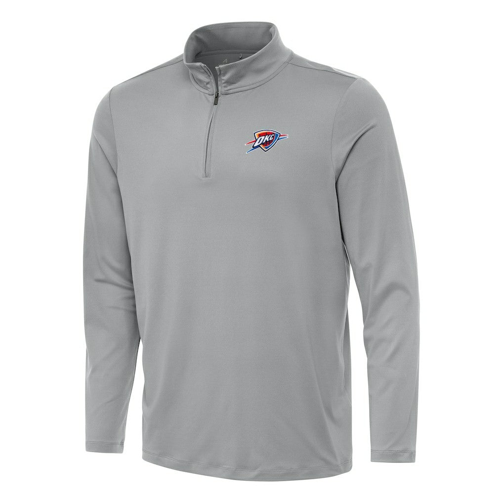 NBA - Oklahoma City Thunder Antigua Reprocess Quarter-Zip Top - Gray