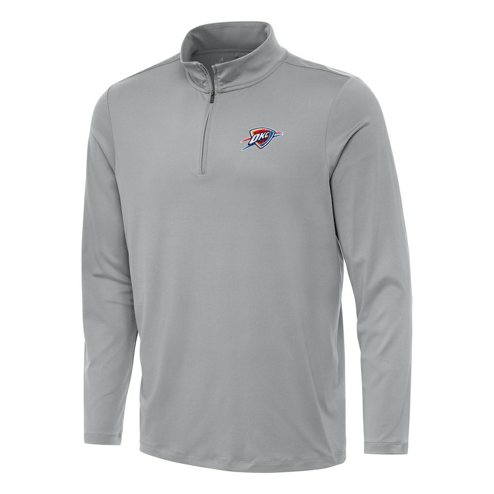 NBA - Oklahoma City Thunder Antigua Reprocess Quarter-Zip Top - Gray