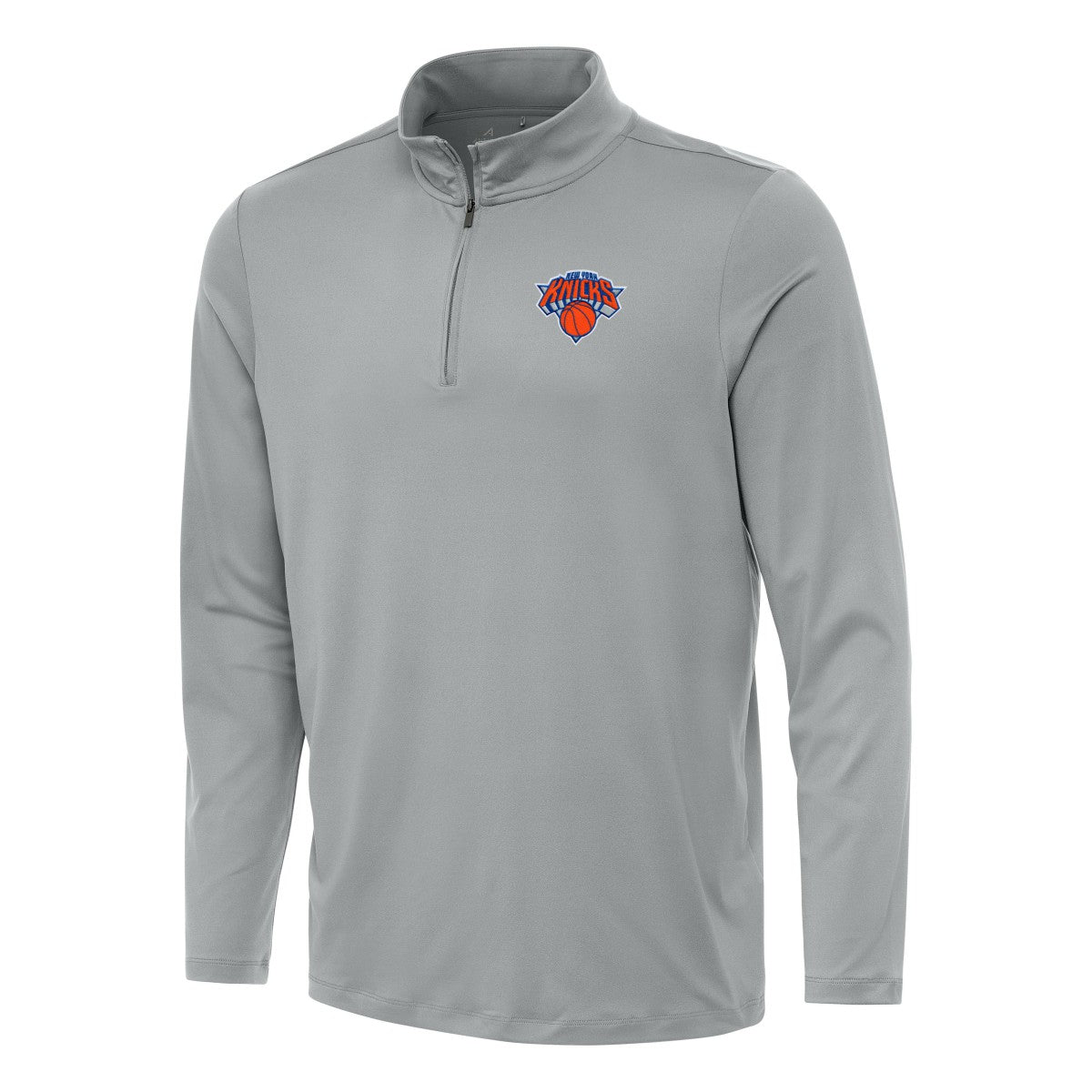 NBA - New York Knicks Antigua Reprocess Quarter-Zip Top - Gray