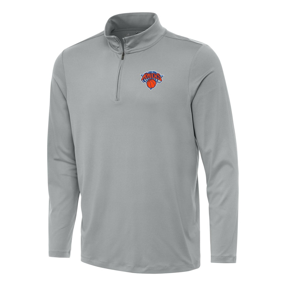 NBA - New York Knicks Antigua Reprocess Quarter-Zip Top - Gray