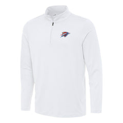 NBA - Oklahoma City Thunder Antigua Reprocess Quarter-Zip Top - White