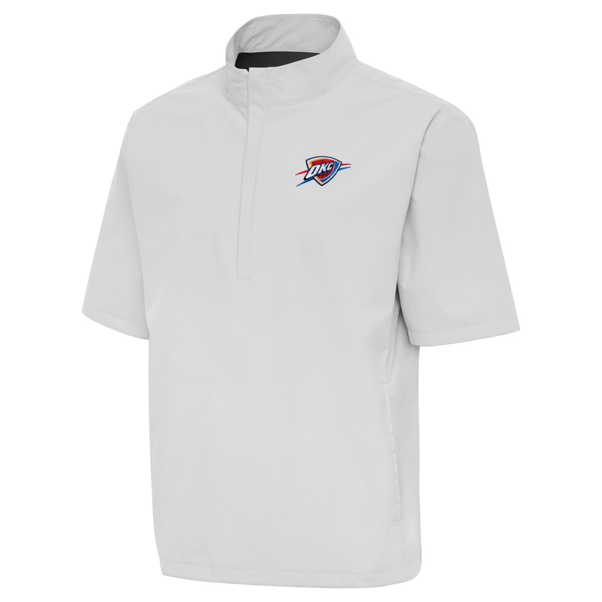 NBA - Oklahoma City Thunder Antigua Brisk Quarter-Zip Windbreaker - Heather Gray