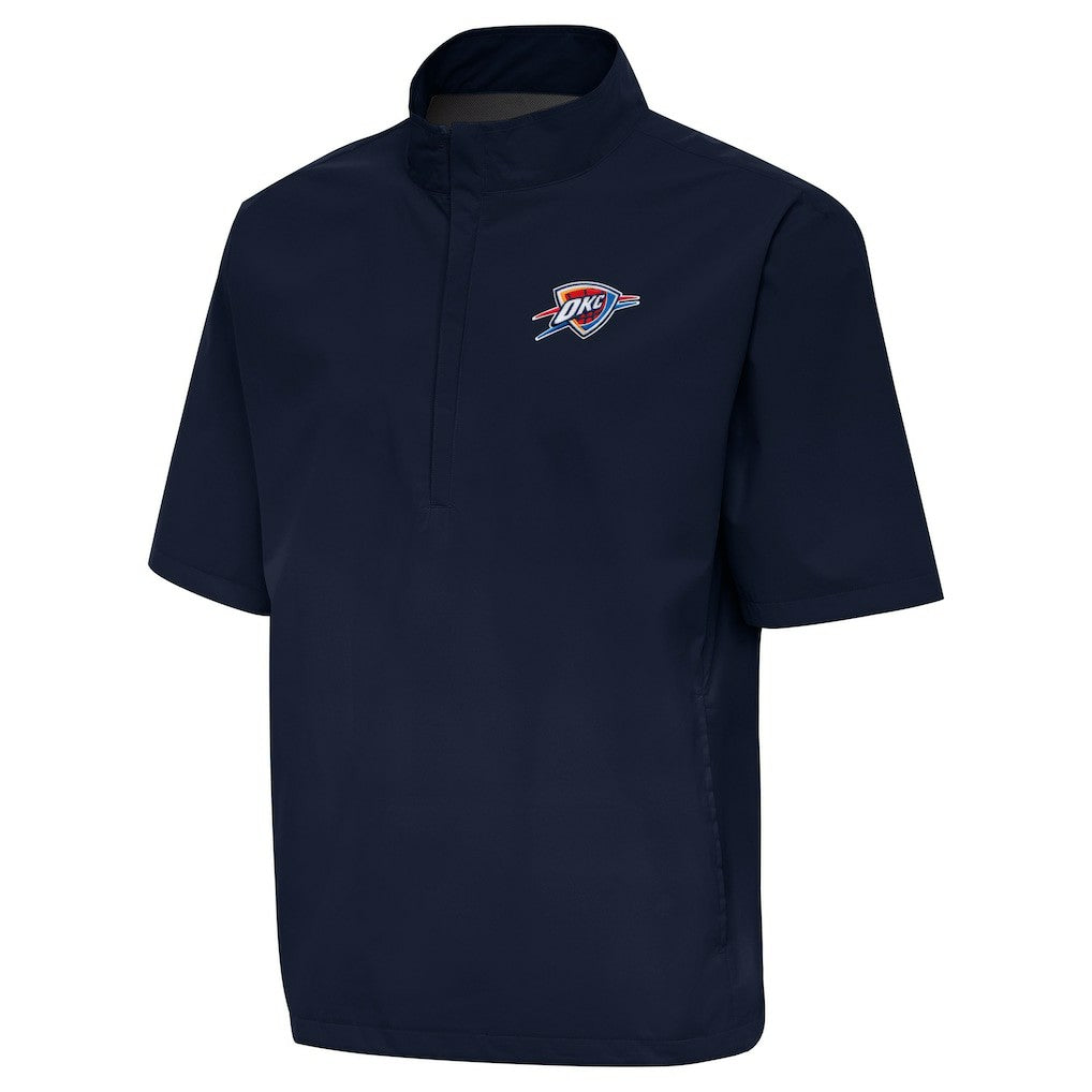NBA - Oklahoma City Thunder Antigua Brisk Quarter-Zip Windbreaker - Navy