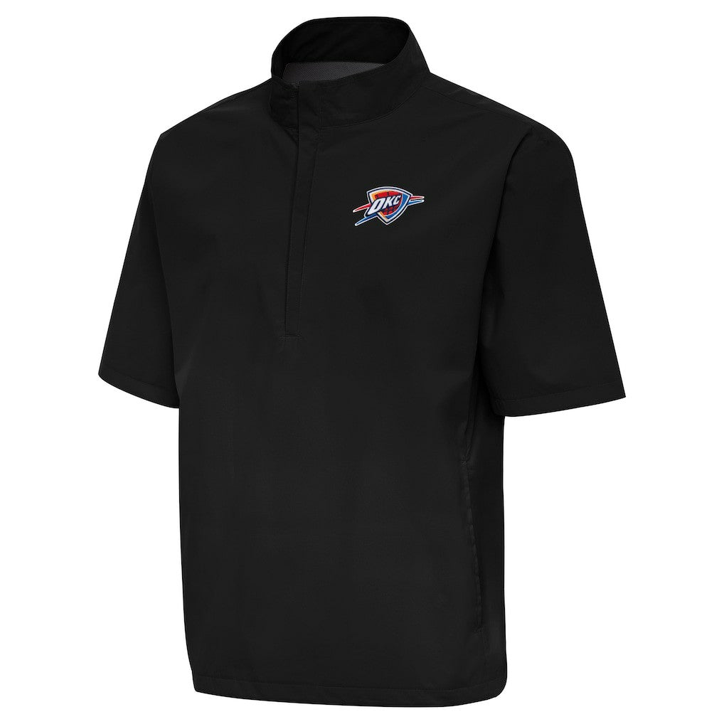NBA - Oklahoma City Thunder Antigua Brisk Quarter-Zip Windbreaker - Black