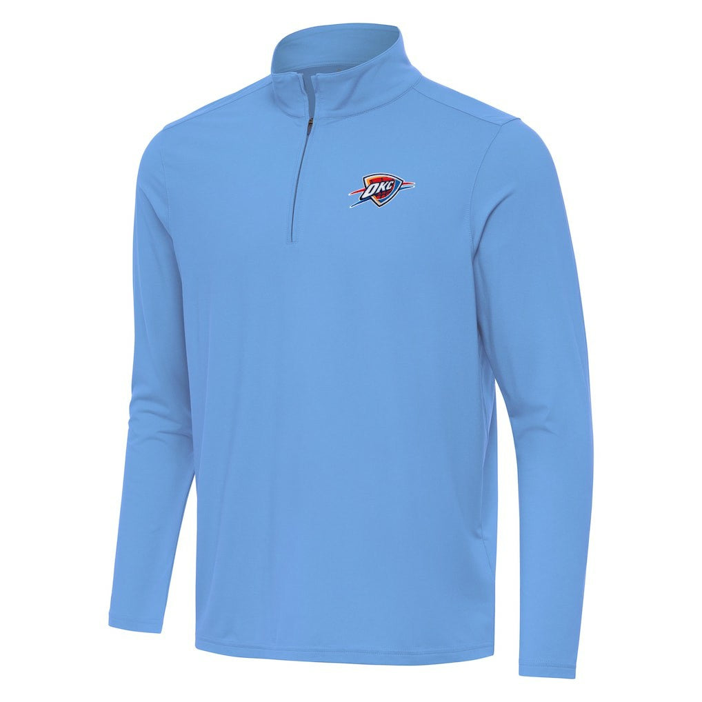 NBA - Oklahoma City Thunder Antigua Intent Quarter-Zip Top - Powder Blue