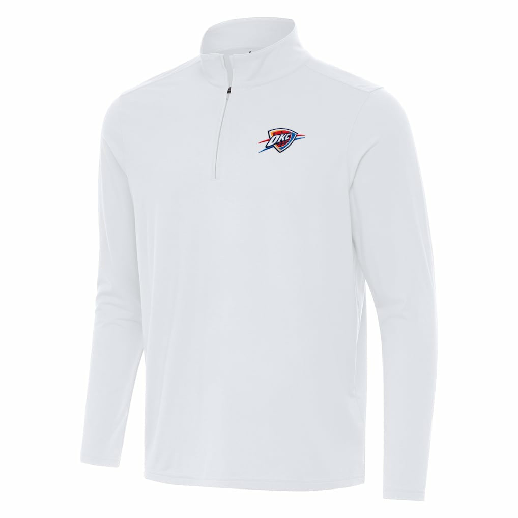 NBA - Oklahoma City Thunder Antigua Intent Quarter-Zip Top - White