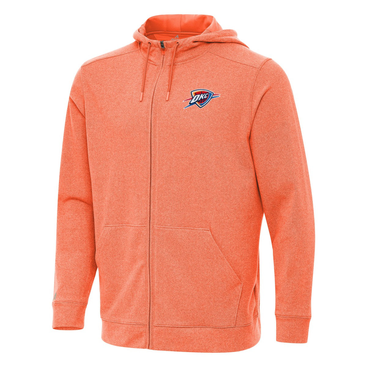 NBA - Oklahoma City Thunder Antigua Effortless Full-Zip Hoodie Jacket - Heather Orange
