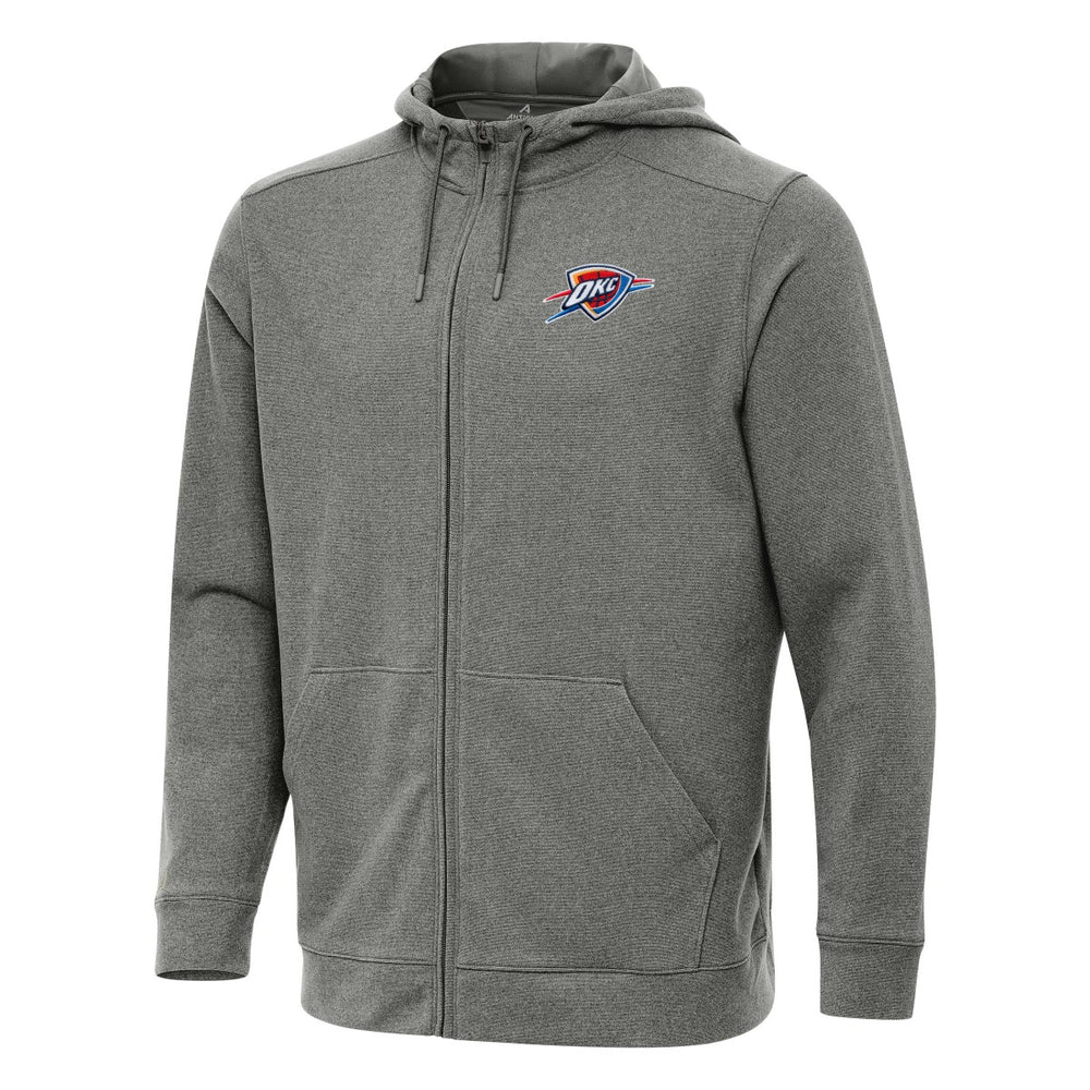 NBA - Oklahoma City Thunder Antigua Effortless Full-Zip Hoodie Jacket - Heather Charcoal