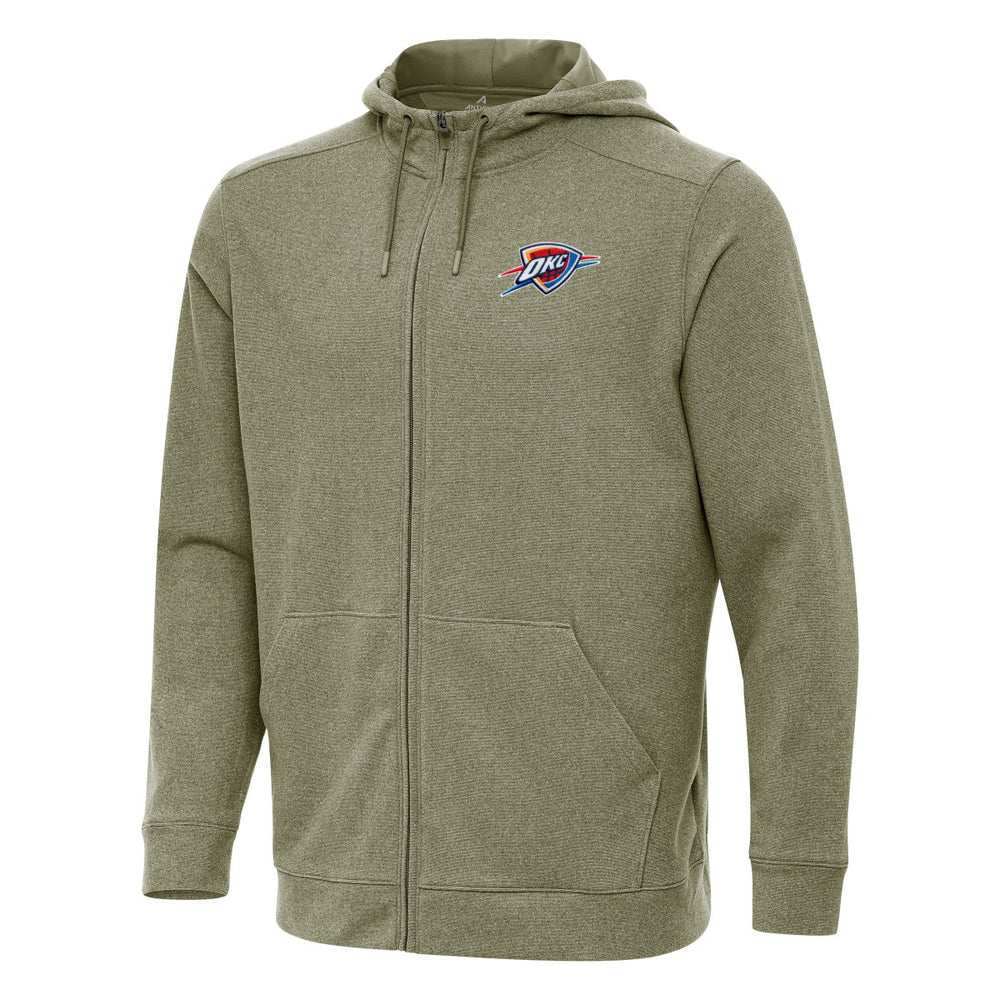 NBA - Oklahoma City Thunder Antigua Effortless Full-Zip Hoodie Jacket - Olive