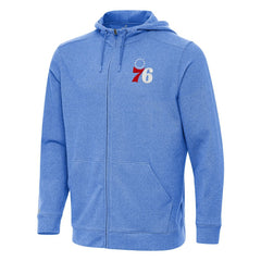 NBA - Philadelphia 76ers Antigua Effortless Full-Zip Hoodie Jacket - Heather Royal